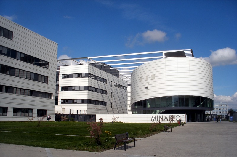 An image of the main MINATEC building in Grenoble, France.