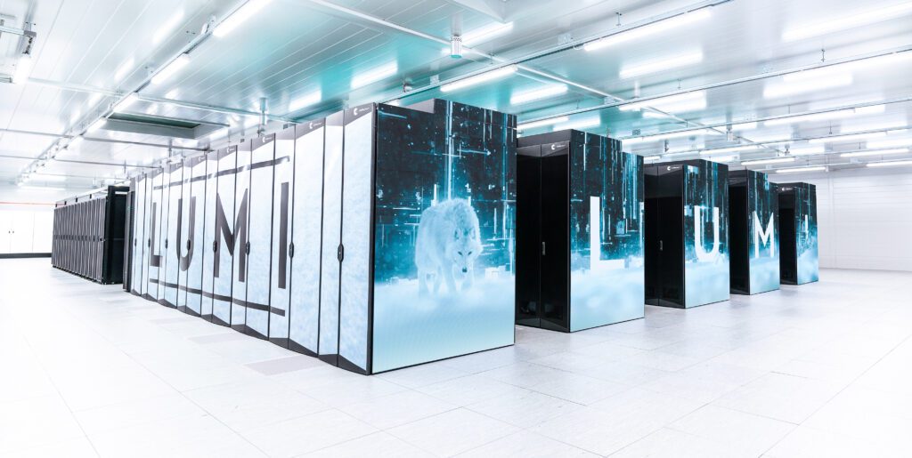 the LUMI supercomputer, Finland.