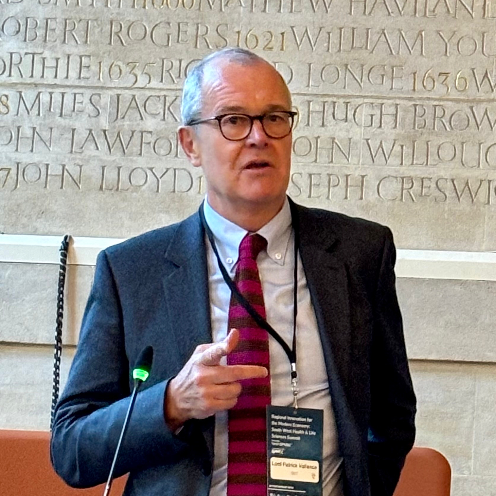 Sir Patrick Vallance, the UK government’s Minister for Science, Research, and Innovation, speaking at the Bristol Tech Festival.